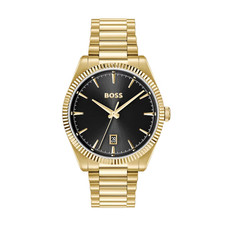 Image of BOSS Cheswick Men's Black Dial & Stainless Steel Bracelet Watch Brand New In Box