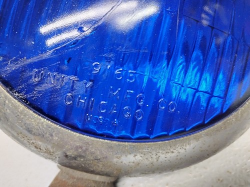 Foco/luz vintage Unity S-3 con soporte - azul cobalto - raro - Imagen 8 de 13
