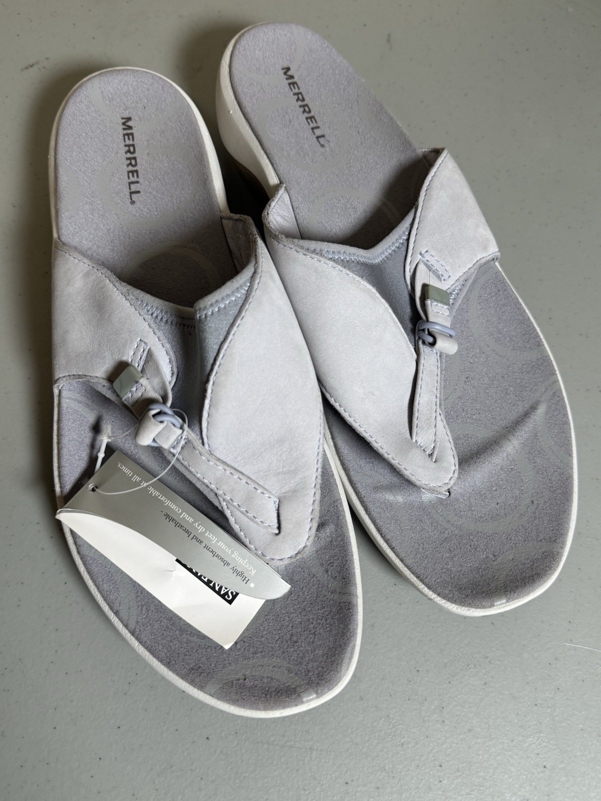 NUOVI sandali infradito donna Merrell Gardena Thong taglia 12 viola chiaro aura