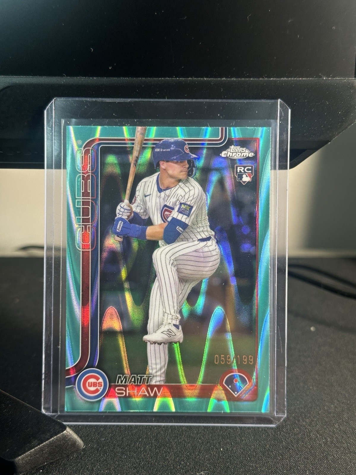 2025 Topps Chrome - Matt Shaw #219 Aqua Raywave Refractor /199 (RC)