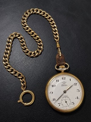Watex pocket watch 17 jewels with chain