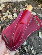 Custom Made Pancake Leather Sheath Fix  Blade Sheath Folding Tool Case Cover