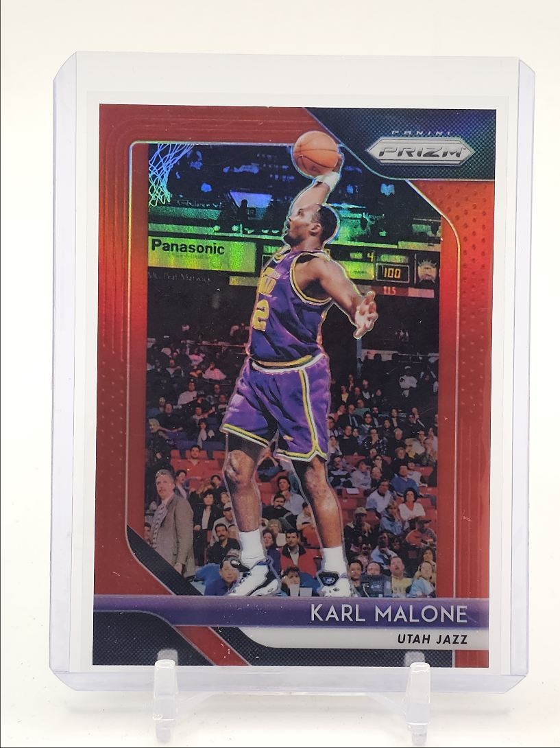 KARL MALONE 2018-19 PANINI PRIZM BASKETBALL RED JAZZ #75 /299 Q3178