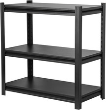 3-Tier Storage Shelves, 31.5" W X 31.5" H Adjustable Heavy Duty Garage Shelving