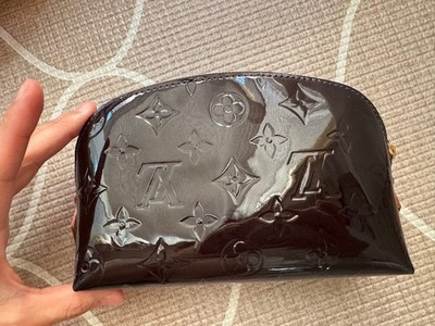 Excellent Condition Louis Vuitton Vernis Cosmetic Pouch Amarant Monogram From Ja