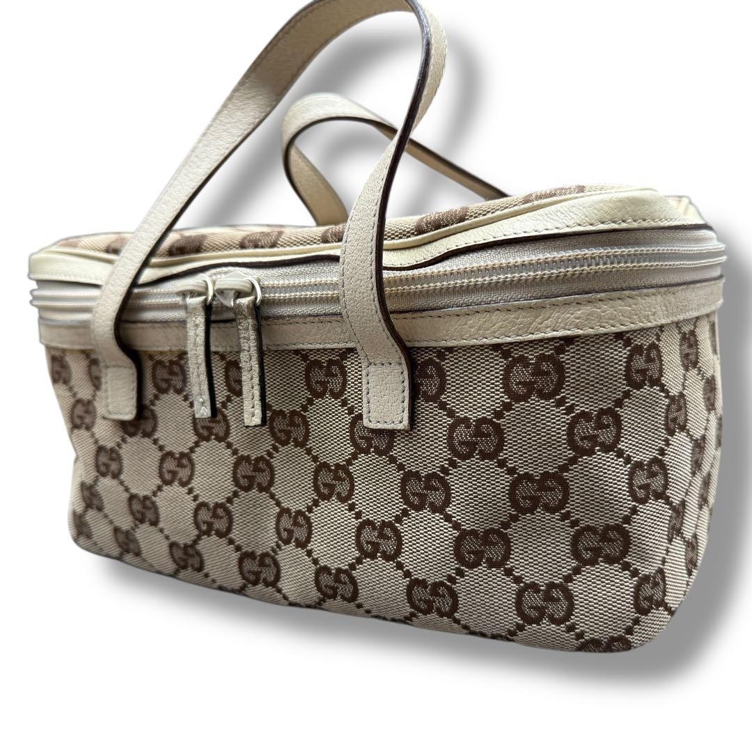 Authentic Gucci GG Canvas Beige Handle Bag G0804508