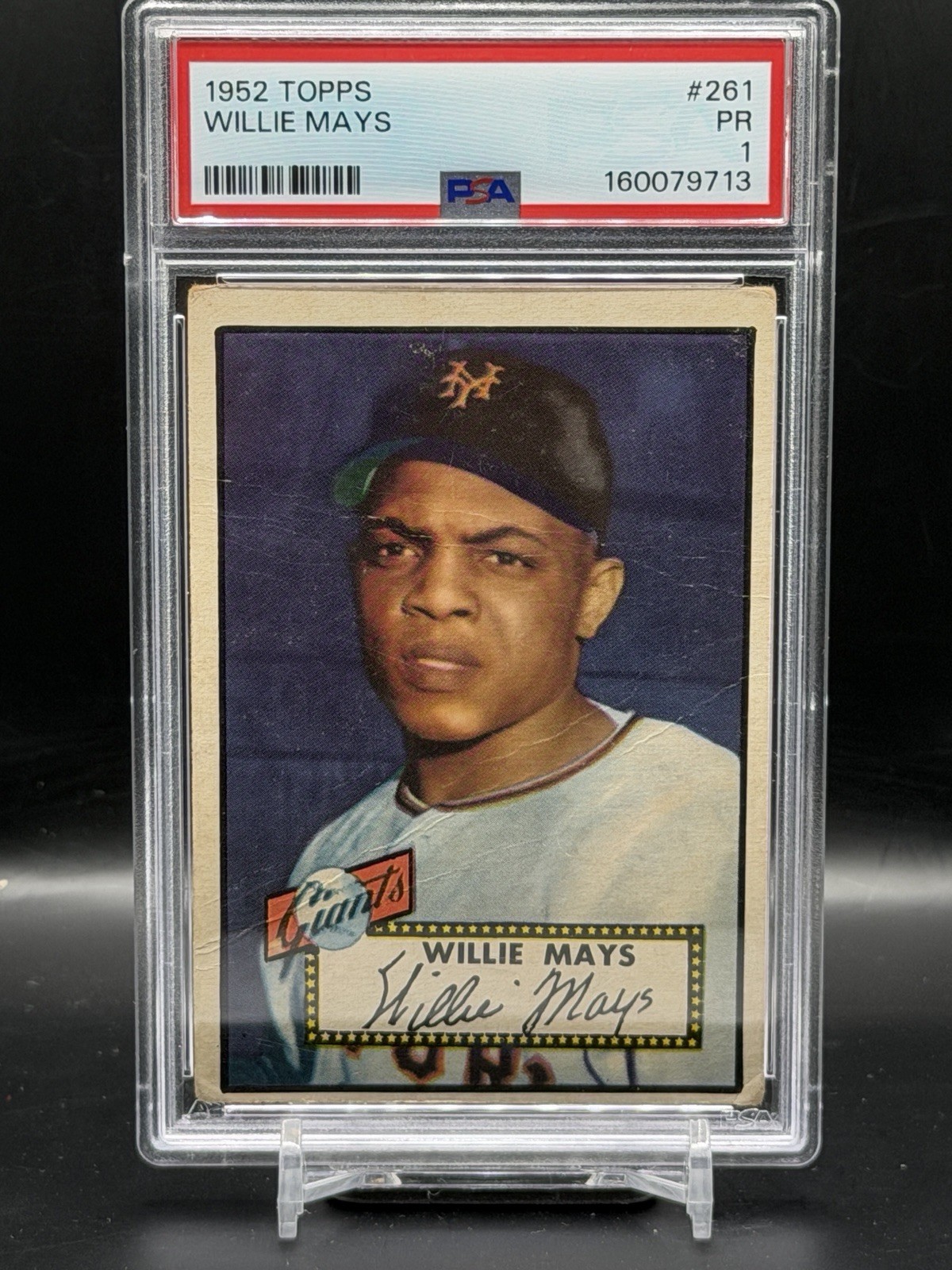 1952 Topps Willie Mays #261 PSA 1 - Bold Color & Great Eye Appeal - HOF Giants