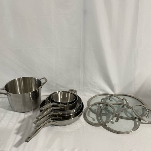 Calphalon Premier Stainless Steel 11-Piece Cookware Set, Silver