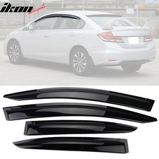 Fits 12-15 Honda Civic Sedan Window Visors Acrylic Sun Guard Rain Deflector 4pc