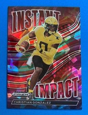 2023 Panini Prizm Draft Picks Instant Impact Red Ice #II-25 Christian Gonzalez