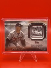 2021 TOPPS BASEBALL SERIES ONE CAL RIPKEN JR 70TH ANNIVERSARY LOGO PATCH CARD