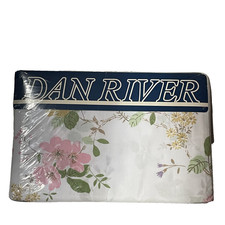 Dan River Double Flat Sheet 54x75 Purple Pink Floral Cottagecore Mayfair NOS