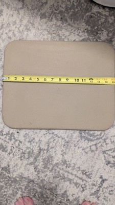 The Pampered Chef Beige Stoneware Rectangular Baking Tray 14x12 Oven Safe 500°F