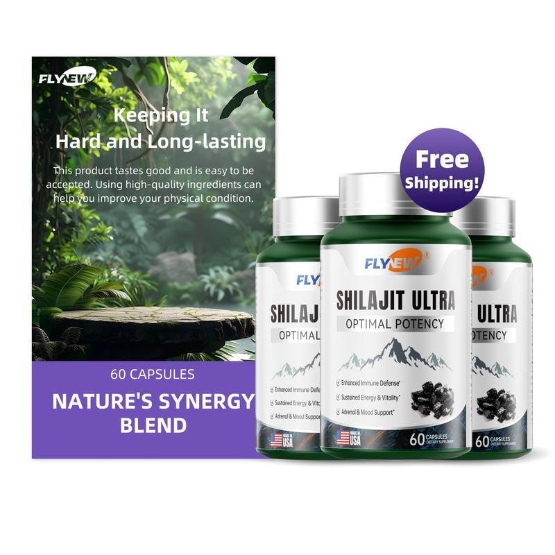 Buy 2get1 Flynew Optimal Potency Shilajit Ultra 60Capsules Made inEssential Mine