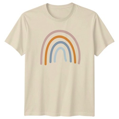Earthy Boho Minimalist Rainbow T-Shirt Boho Minimalist Rainbow Lifestyle