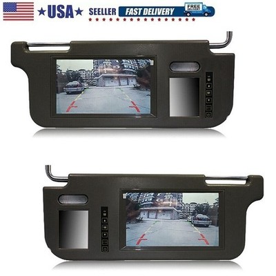 7'' Car Sunvisor Rear View Mirror Screen Lcd Monitor DVD/VCD/GPS/TV Sun Visor Set