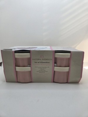 Natural Elements Ramekins Stoneware Set Of 4 Pink