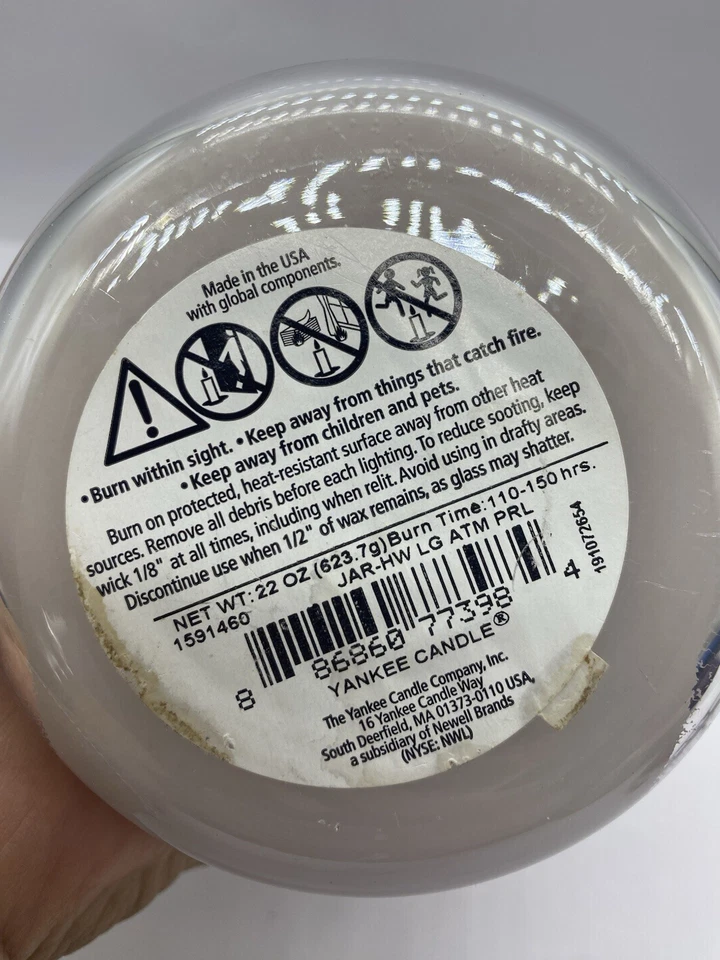 Vela Yankee Outono Pérola Frasco Grande 22 oz Perfume Descontinuado Novo Raro HTF - Imagem 4 de 4