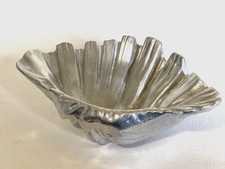 1978 Arthur Court Designs Shell Clam Oyster Bowl Dish Metal 8.25" X 5.25"