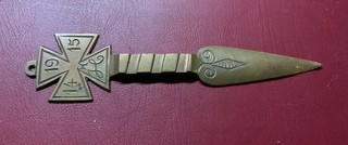 Patriotischer Grabenschmuck Brieföffner 1914/15 (146)