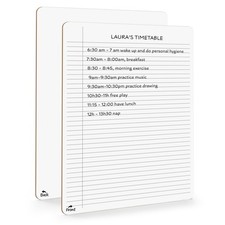Erasable Lined Notebook, 9x12 Dry Erase Board, Reusable Writing Pad, White