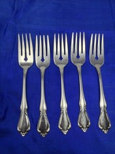 5 Oneida CHATEAU Stainless Salad Fork OneidaCraft DELUXE Glossy Flatware Set