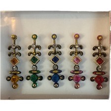 Indian Bollywood Bindi Body Jewel Self Adhesive, Crystal Forehead, Face Jewels