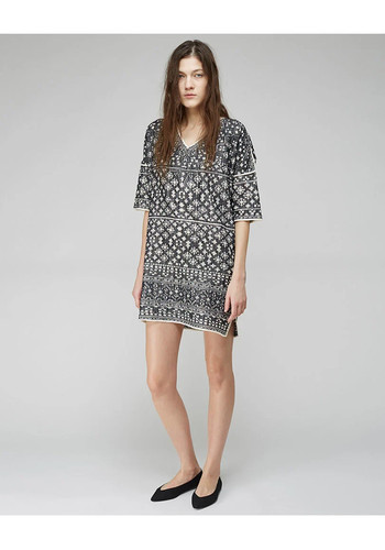 Isabel Marant Etoile Femmes beverly Brodé Noir Blanc Robe Tunique XL 42 - Photo 10 sur 19