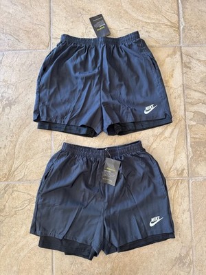 2 PAIR NIKE PRO DRI-FIT RUNNING SHORTS WITH POCKETS WOMENS SIZE L