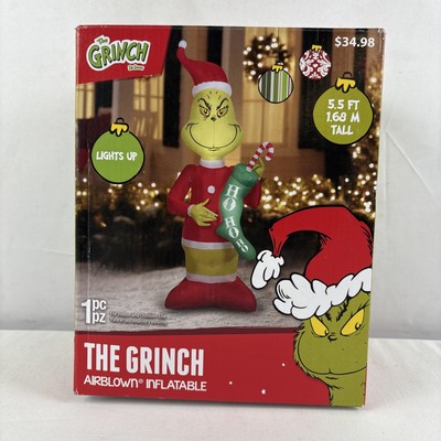 The Grinch 5.5 Ft Lighted Christmas Airblown Inflatable NEW In Box 