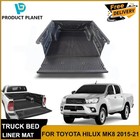 BLACK PICKUP TRUCK BED LINER MAT FOR TOYOTA HILUX REVO DOUBLE CAB MK8 2015-2021