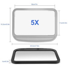 5X Large Full Page Handheld Magnifying Glass for Reading Small Prints Free Ship