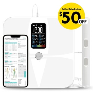 Refurbished Scale for Body Weight & Fat Percentage,Smart Scale with 8 Electrodes