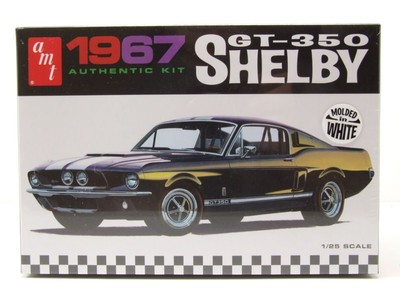 Ford Shelby Mustang GT 350 1967 weiß Kunststoffbausatz Modellauto 1:25 AMT