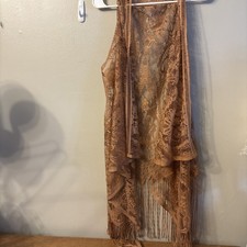 Unbranded Hippie Vest Fringes Lace One Size