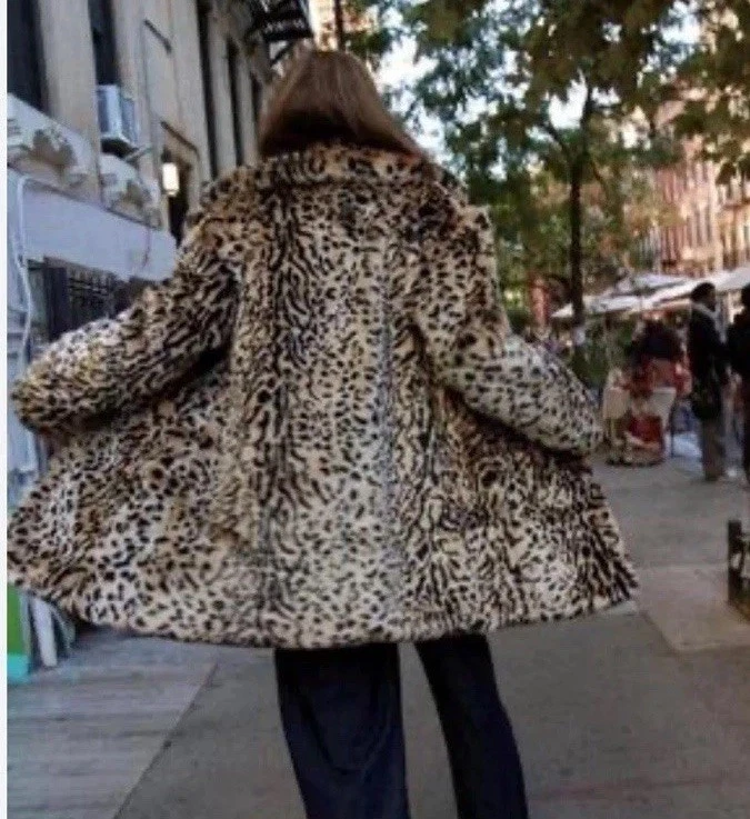 Zara Animal Print Faux Fur Coat Leopard Beige Brown Size XS REF:1255/771 New - Image 3 of 4
