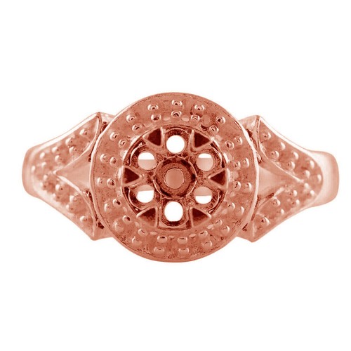 2.5MM Round Shape Semi Mount Ring With Solitaire Accents 925 Sterling Silver