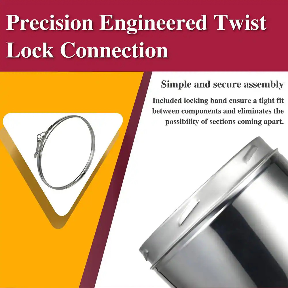 6 In. X 36 In. Square Ceiling Support for Double Wall Chimney Pipe