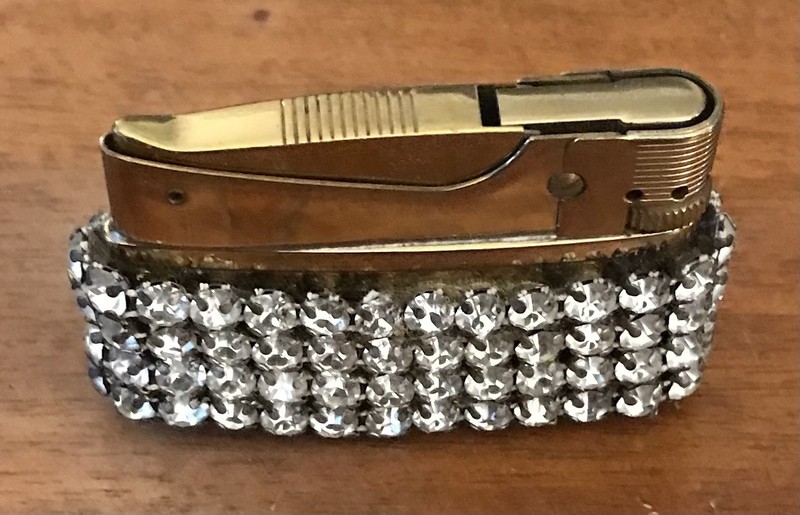 Vintage Gas Brother-Lite Automatic Super Lighter Rhinetones and Brass