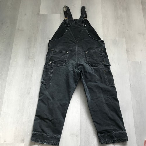 Carhartt Double Knee Black Overalls Mens 42x30 Highly… - Gem