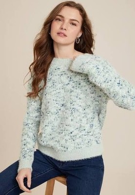 Maurices NWT Cozy Green Mint Popo Eyelash Sweater, Size 3X