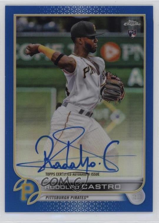 2022 Topps Chrome Rookie Blue Refractor 11/150 Rodolfo Castro #RA-RC Auto u6m