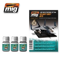 Ammo Mig 7419 - Aircraft Weathering Set - Us Navy Grey Jets
