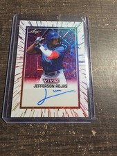 2025 Leaf Vivid Baseball Jefferson Rojas auto /5 White Prizm Cubs
