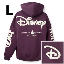 Disney Parks Purple Zip Hoodie Adult LARGE Walt Disney World Authentic Original