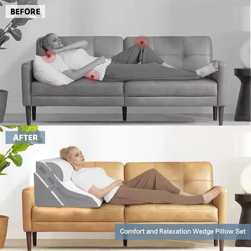 3pz cuscino a cuneo per dormire Triangolare Regolabile Post Intervento - Immagine 3 di 4