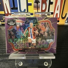 2026 Panini Select Road to FIFA World Cup Erling Haaland Purple Mojo Prizm #218