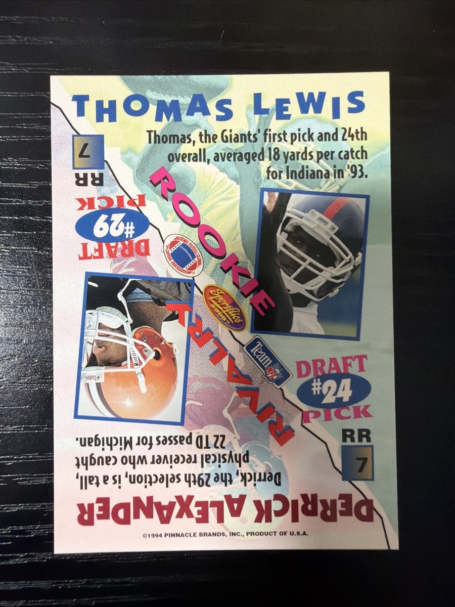 1994 Sportflics 2000 - Rookie Rivalry Derrick Alexander, Thomas