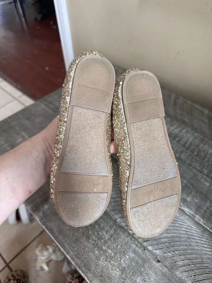 Joyfilm Charlotte Oro Brillo Pisos Niñas Pequeñas Talla Juvenil 2 Foto 4 de 4