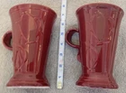 2 Fiesta HLC, Retired 18 Oz Pedestal Mugs, Latte Cups - Better than Excellent!!!